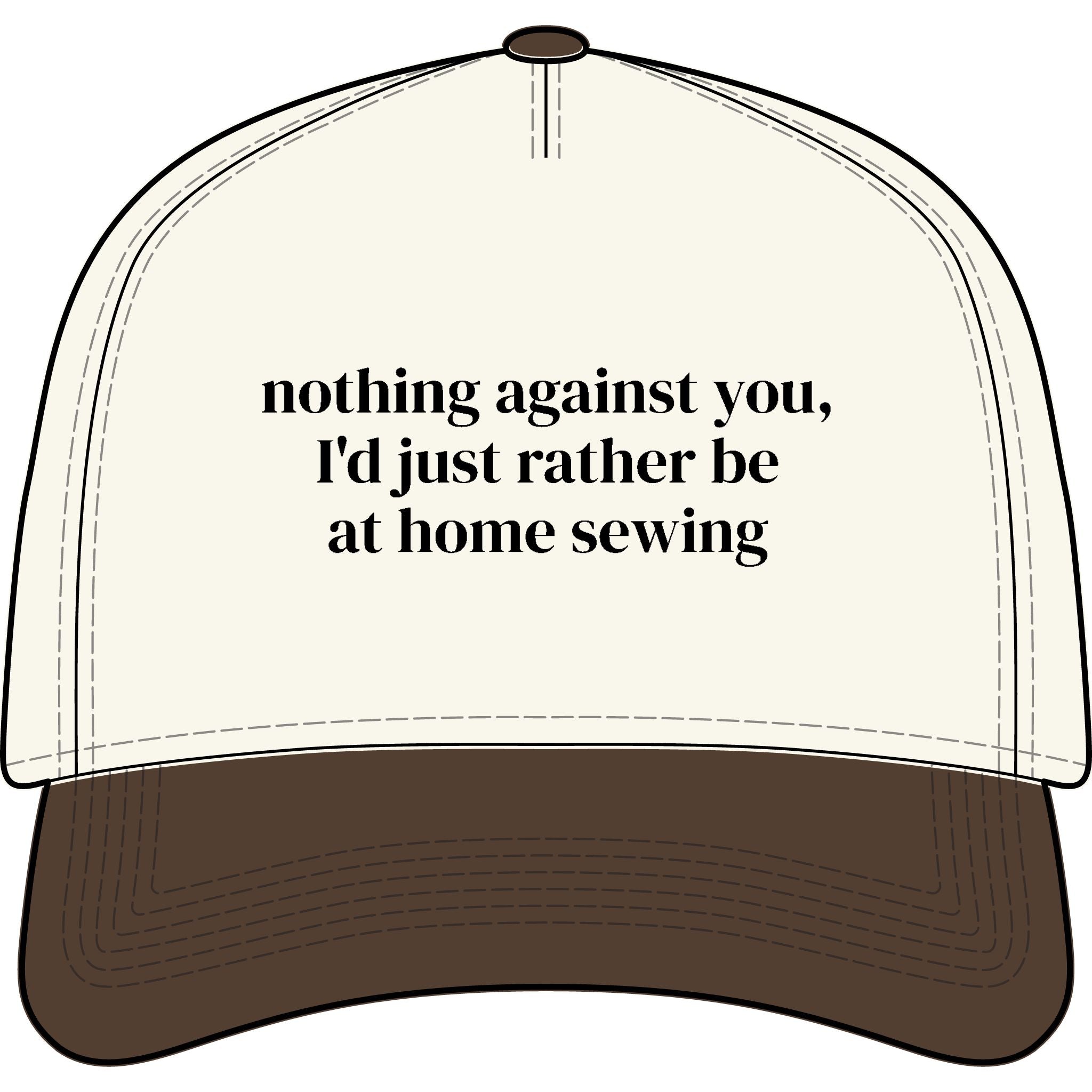 Rather Be Sewing Two-Tone Cap