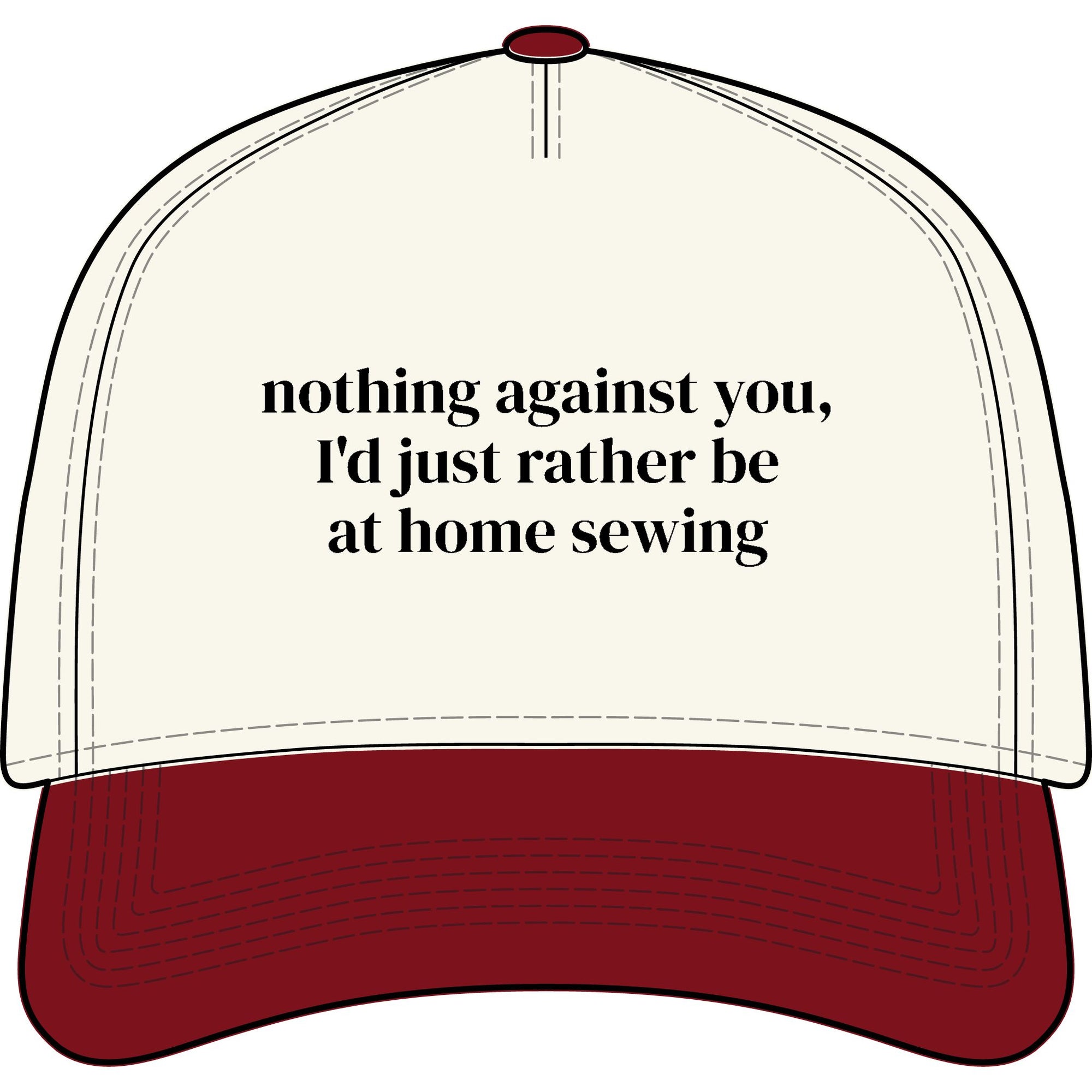 Rather Be Sewing Two-Tone Cap