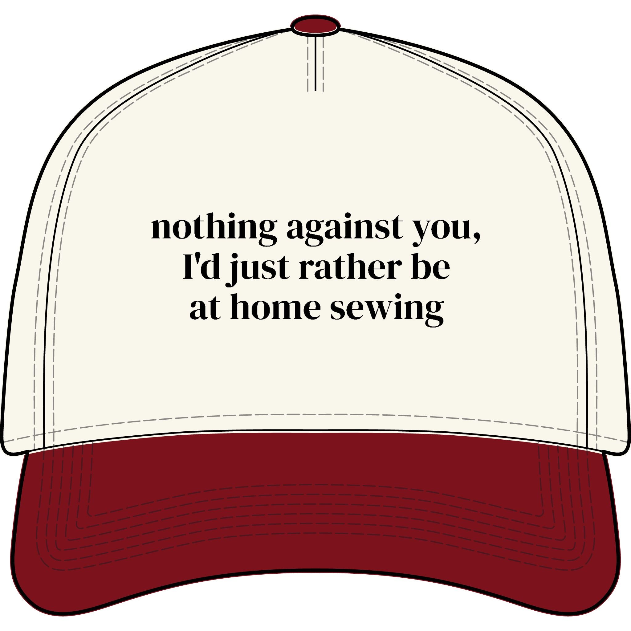 Rather Be Sewing Two-Tone Cap