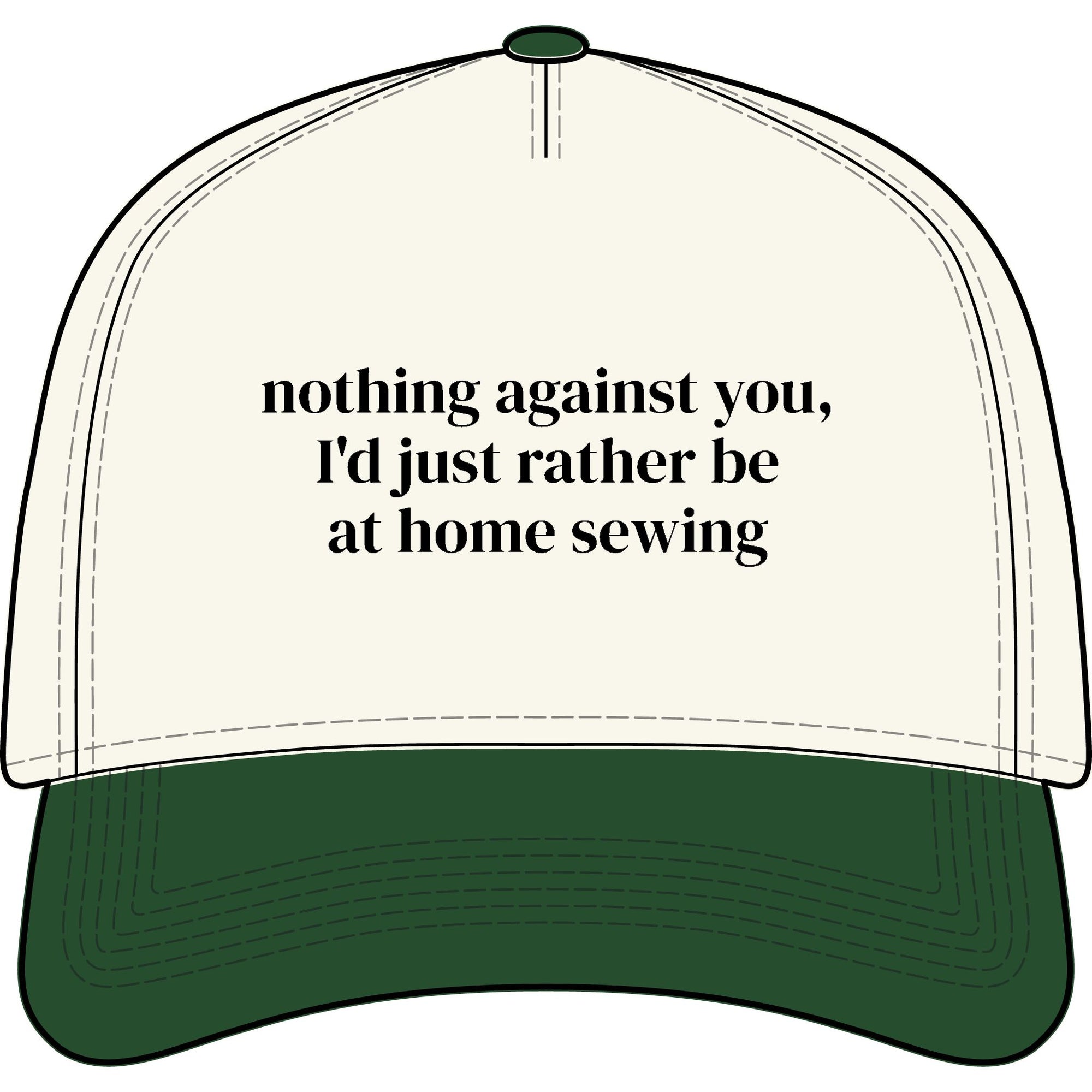 Rather Be Sewing Two-Tone Cap