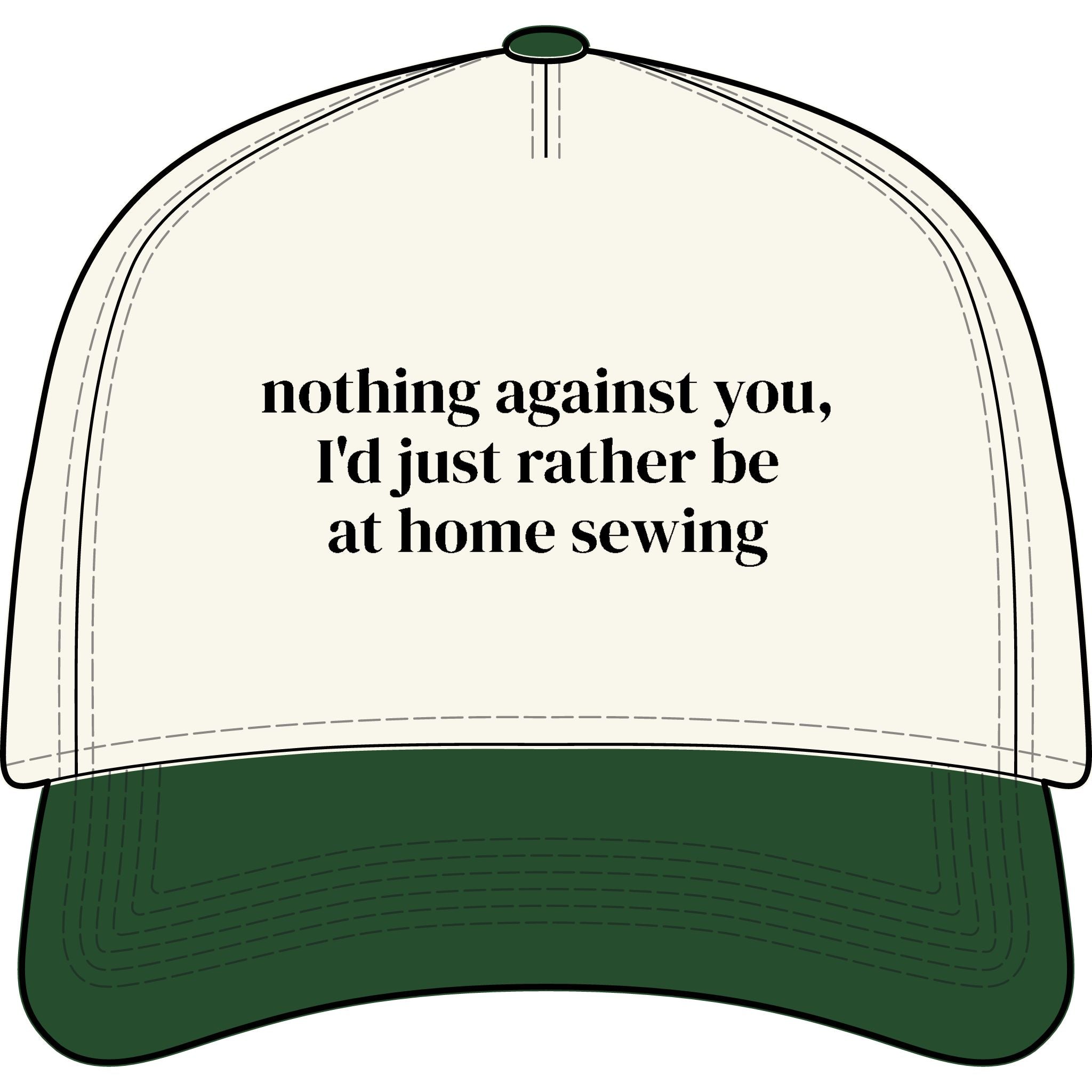 Rather Be Sewing Two-Tone Cap