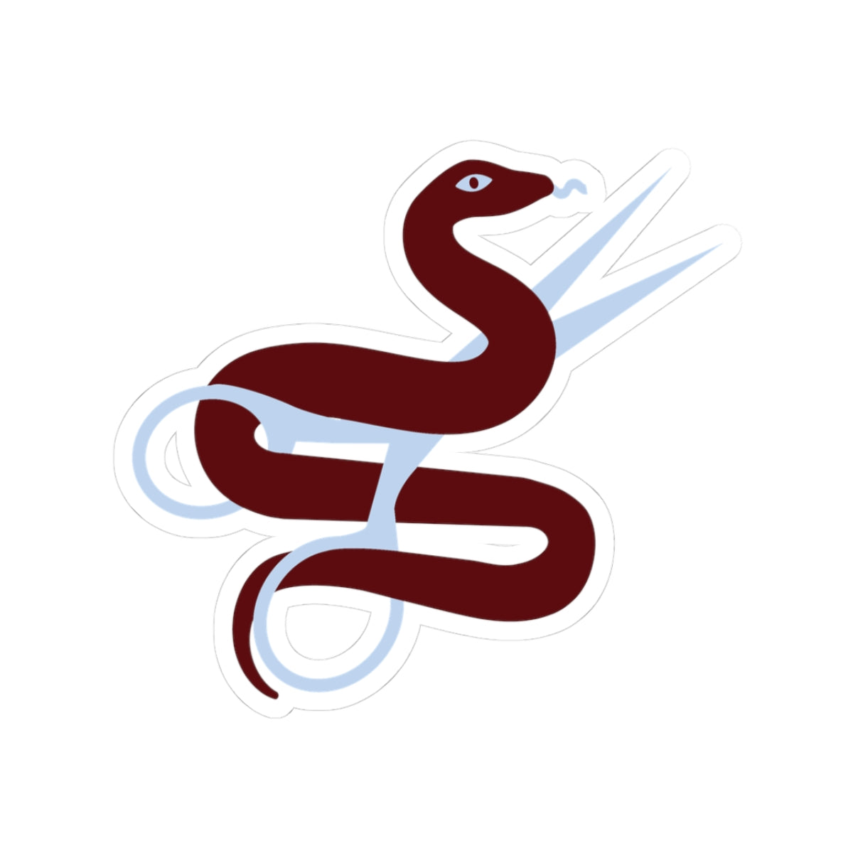 Snakey Scissors Sticker