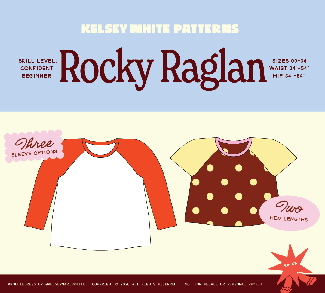 Rocky Raglan Pattern - Adult Sizing