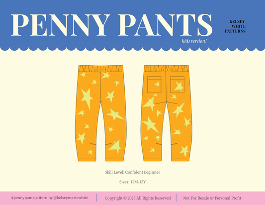 Penny Pants Pattern - Kids Sizing